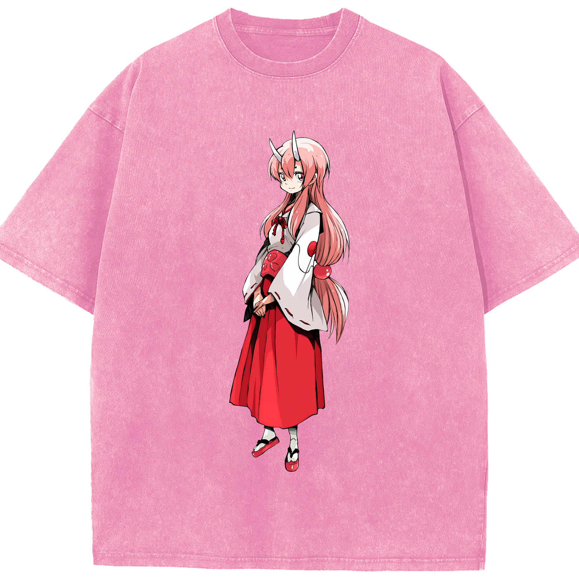 （画像用） 転スラ Regarding Reincarnated to Slime 綿100% ヴィンテージ風 半袖Tシャツ（フロントプリント）